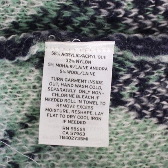 Treasure & Bond Offset Argyle Pullover Sweater Medium - Picture 6 of 7